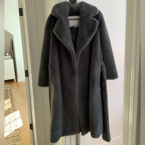 🩷VALENTINE’S DAY SPECIAL🩷 Proenza Schouler White Label Belted Faux Fur Coat - Picture 7 of 14